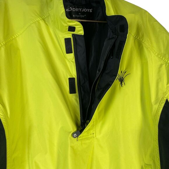DryJoys FootJoy Golf Rain Shirt Jacket Mens M Yellow Short Sleeve 629 - Picture 3 of 9